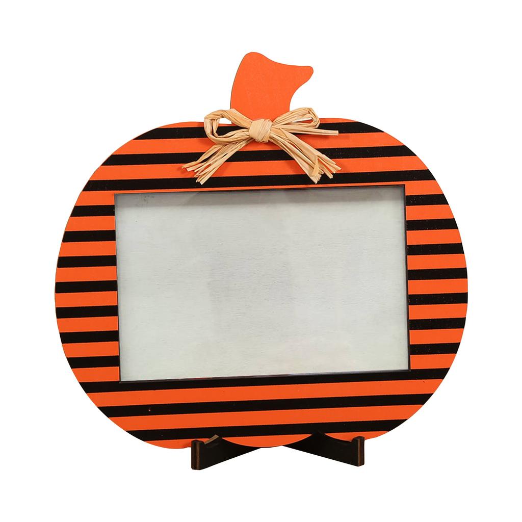 Halloween Pumpkin Picture Frames, Wooden Frames For Fall Thanksgiving Halloween Party Photo Desktop Ornaments