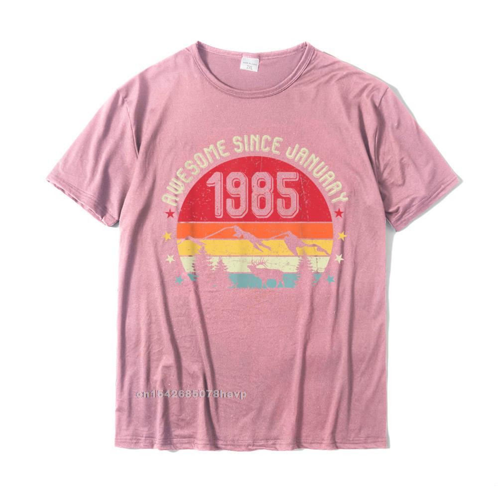 Awesome Since January 1985 Birthday Shirt Vintage Shirt TShirt Cotton Tees For Unisex Summer T Shirt Casual Retro