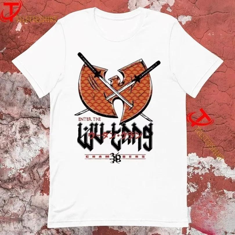 Wu Tang Clan Globale Tour Mercah Grafikdruck T-Shirt High-End Luxus Herren Damen Oberteil Y2k Mode Übergroß Locker Lässig Baumwolle T-Shirt