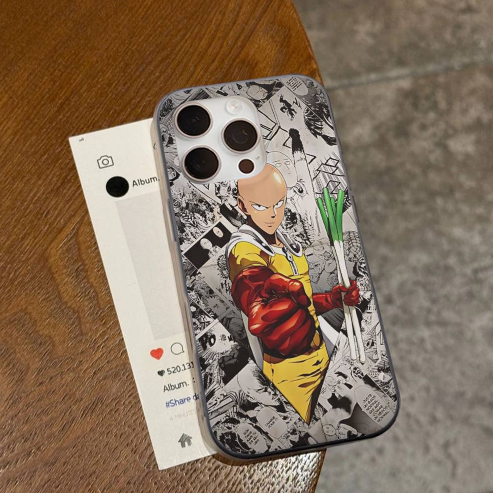 

Anime Japanese Classic ONE P-PUNCH-MANS For IPhone 17 16 15 12 13 14 Pro Max Plus Pro Corrugated Translucent Back Phone Cover iPhone 17