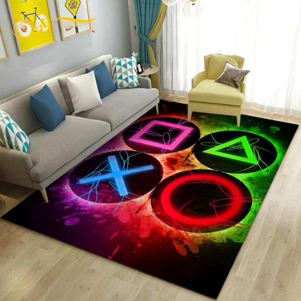 Mode Färg Spelkonsol Knappar Inspirerad Matta Mansgrotta Spelrum Golvmatta Vardagsrum Soffa Dekor Matta Sängkant Halkfria Mattor
