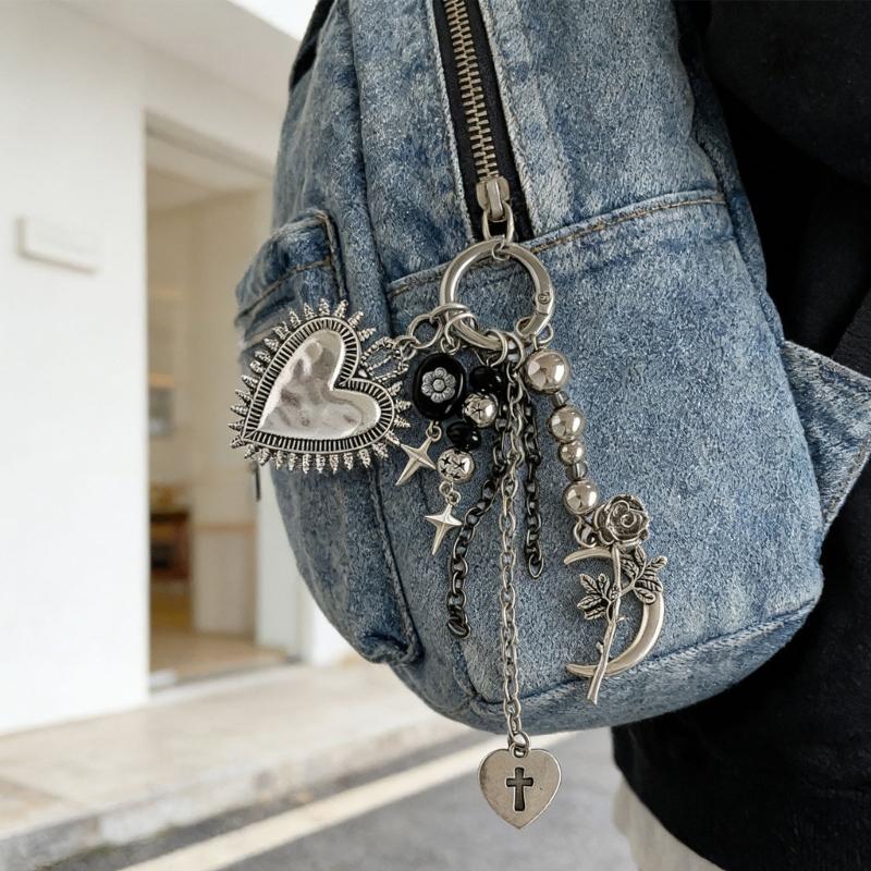 Portachiavi Cuore Spinoso alla Moda Fascino Elegante per Borsa Accessori Estetici Portachiavi Ciondolo Stiloso per Borsa per Ragazze Trendy