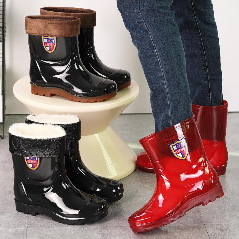 Summer brown men's quick-drying without lining workshop work labor protection water glue boots beef tendon anti-skid water shoes