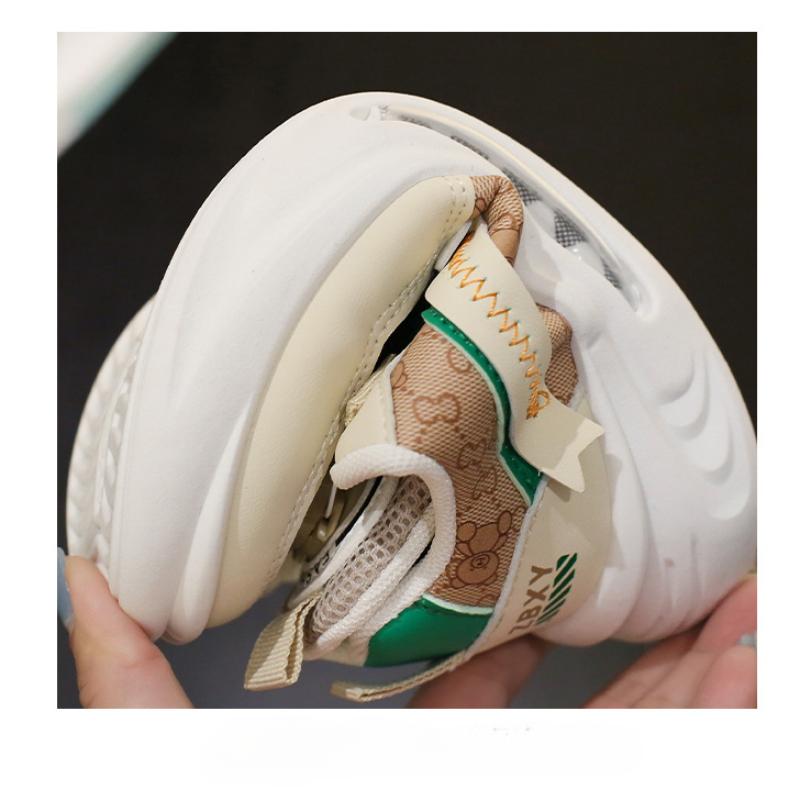 New Style Children's Student Sports White Running Shoes Korean Style All-match Sports Shoes