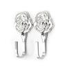 2Pcs/Set New Rose Pattern Metal Curtain Hooks Home Wall Door Decorative Hook Backs