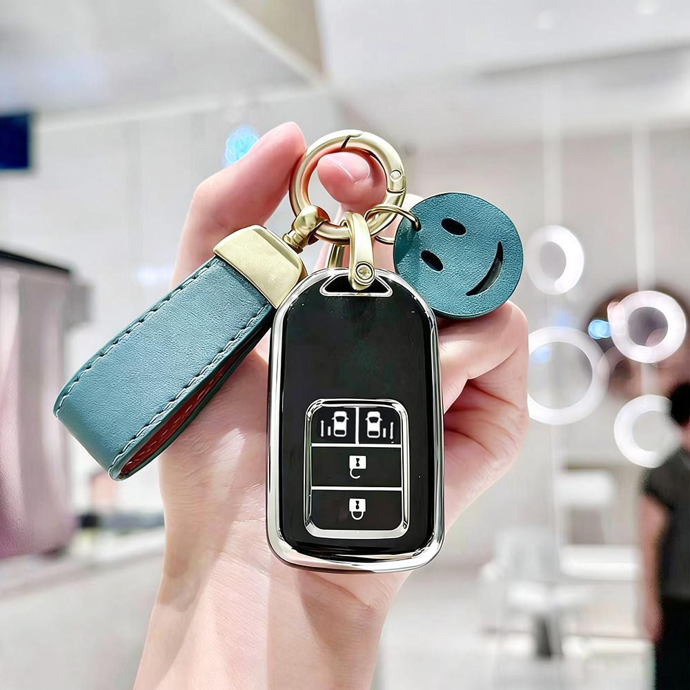 TPU Car Remote Key Case Cover for Honda Vezel City Civic Jazz BRV BR-V HRV Protector Shell Fob Keychain Auto Accessories