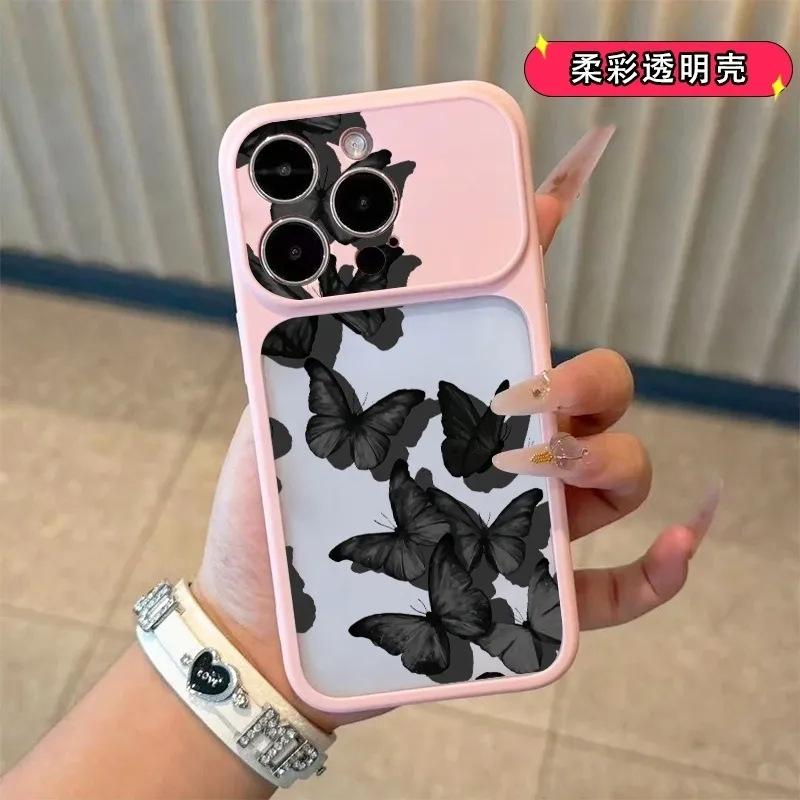 Black Butterfly Suitable for iPhone11Promax Mobile Phone Case Apple 11/11 Skin Acrylic 11/11 Fashion