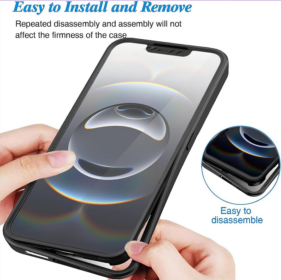 360 Full Protection Case For iPhone 16e Clear Screen With Silicone Bumper TPU+PC Back Cover For iPhone 16 e iPhone16e 2025 Funda