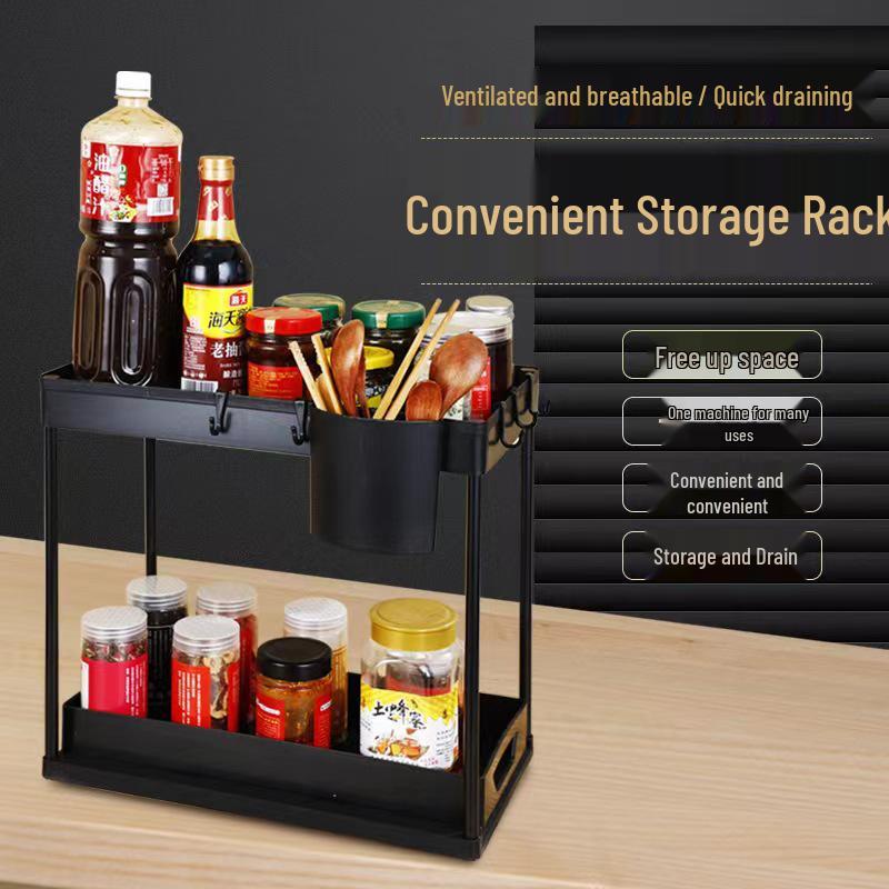 Pull-out Storage Rack for Kitchen and Bathroom