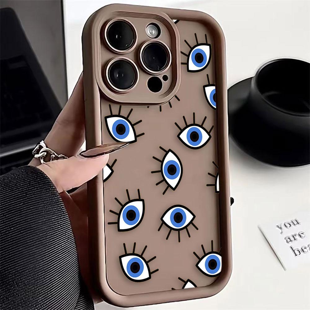 Lucky Blue Eye Evil Eye Print Phone Case For VIVO V60 V21 V23E V25 V27 V27E V29 V29E V30 V30E V40 V50 X80 X90 X100 X200 Cover