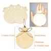 10Pcs Unpainted Wooden Shapes Baubles Embellishment for Crafts
