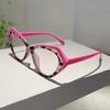 Fashion Cat Eye Glasses Women  New Fashion Multi-color Rim Eyeglasses Trendy Chic Design Blue Light Blocking Eyewear