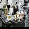 3 Layers Clear Cosmetic Storage Box Lipstick Perfume Display Stand Desktop Cosmetics Shelf Rack Makeup Holder