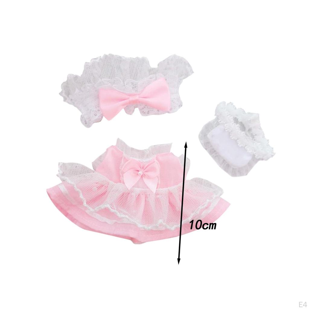 Doll Maid Outfit Set for 17cm Dolls, Complete with Extras