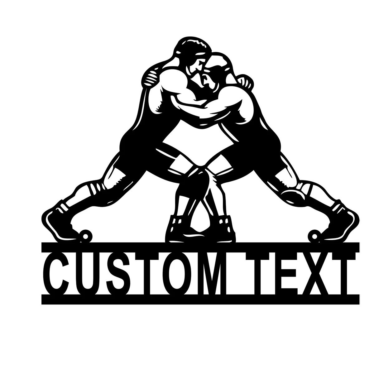 

Custom Wrestling Metal Wall Art, Personalized Name Sign for Wrestling Fans, Mancave Home Decor, Gift for Boyfriend