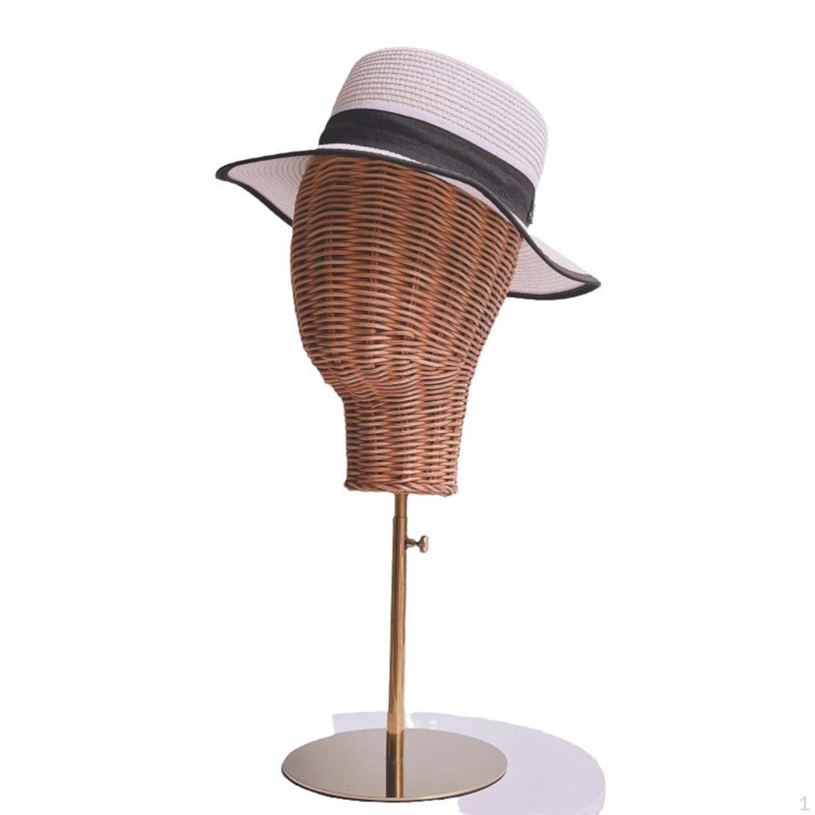 

Elegant Mannequin Head Display Stand for Wigs And Hats gold base