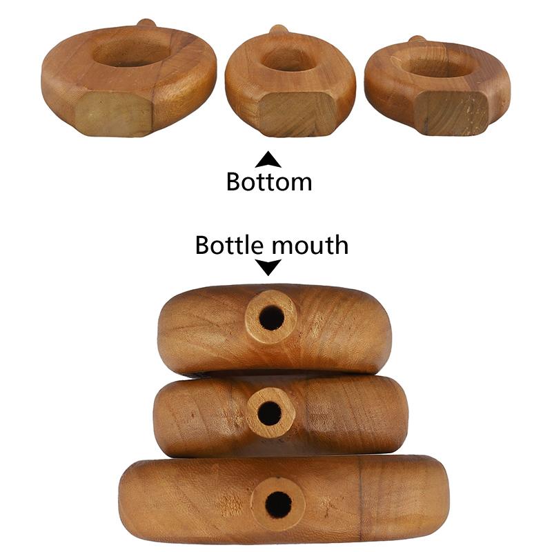 1 STÜCK/3 STÜCK Zen Vase Ästhetische Raumdeko Blumenvase Rustikale Holzvase Ornament Heimtischdeko