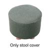 1Pc Round Seat Cover Elastic Protector Soft Pouffe Stool Removable Flannel Stool Cover Footstool