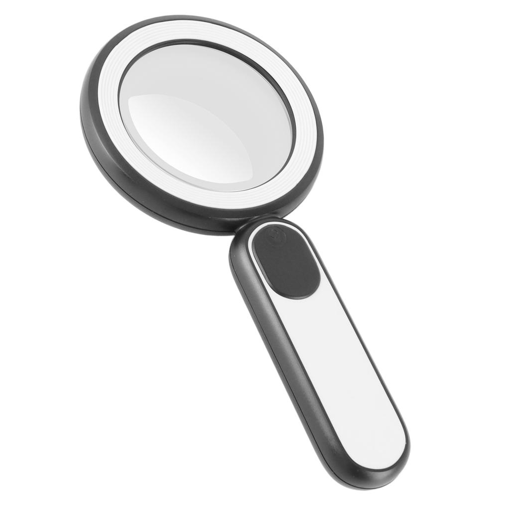 8X Rechargeable Magnifying Glass with Light 21Led 3 Mode Magnifying Glass for Kids Seniors Reading Black White