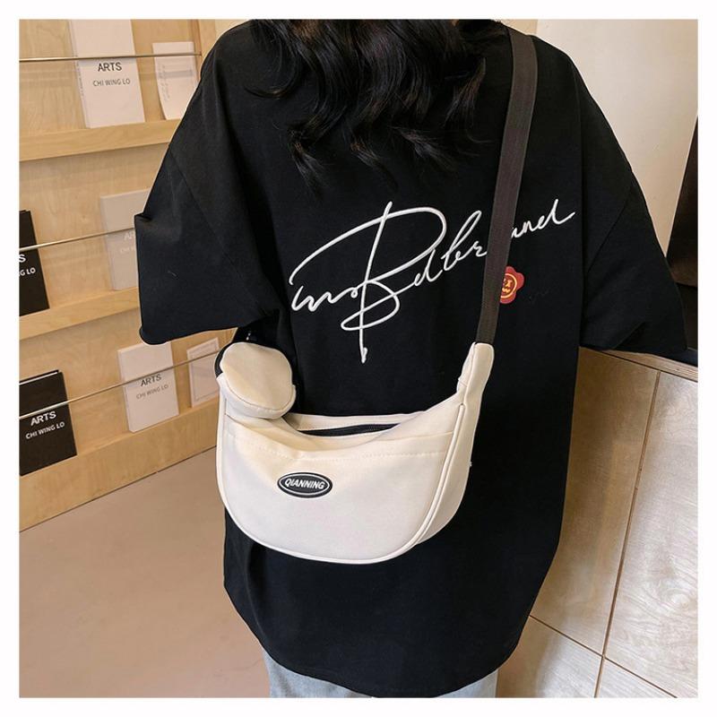 Stylish Minimalist Dumpling Bag Spacious Korean Women Shoulder Crossbody Bag Versatile Everyday Shopping Tote