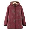 Winter cotton-padded jacket with velvet to keep warm, new hooded jacket, old lady, thick cotton-padded jacket.