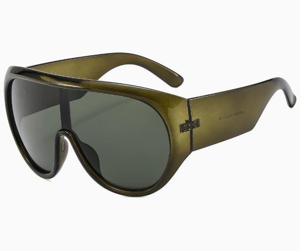 Retro Okulary Przeciwsłoneczne Aviator z Dużą Oprawką dla Kobiet Y2K Street Photography Spersonalizowana Moda Punkowe Okulary Męskie Trend UV400
