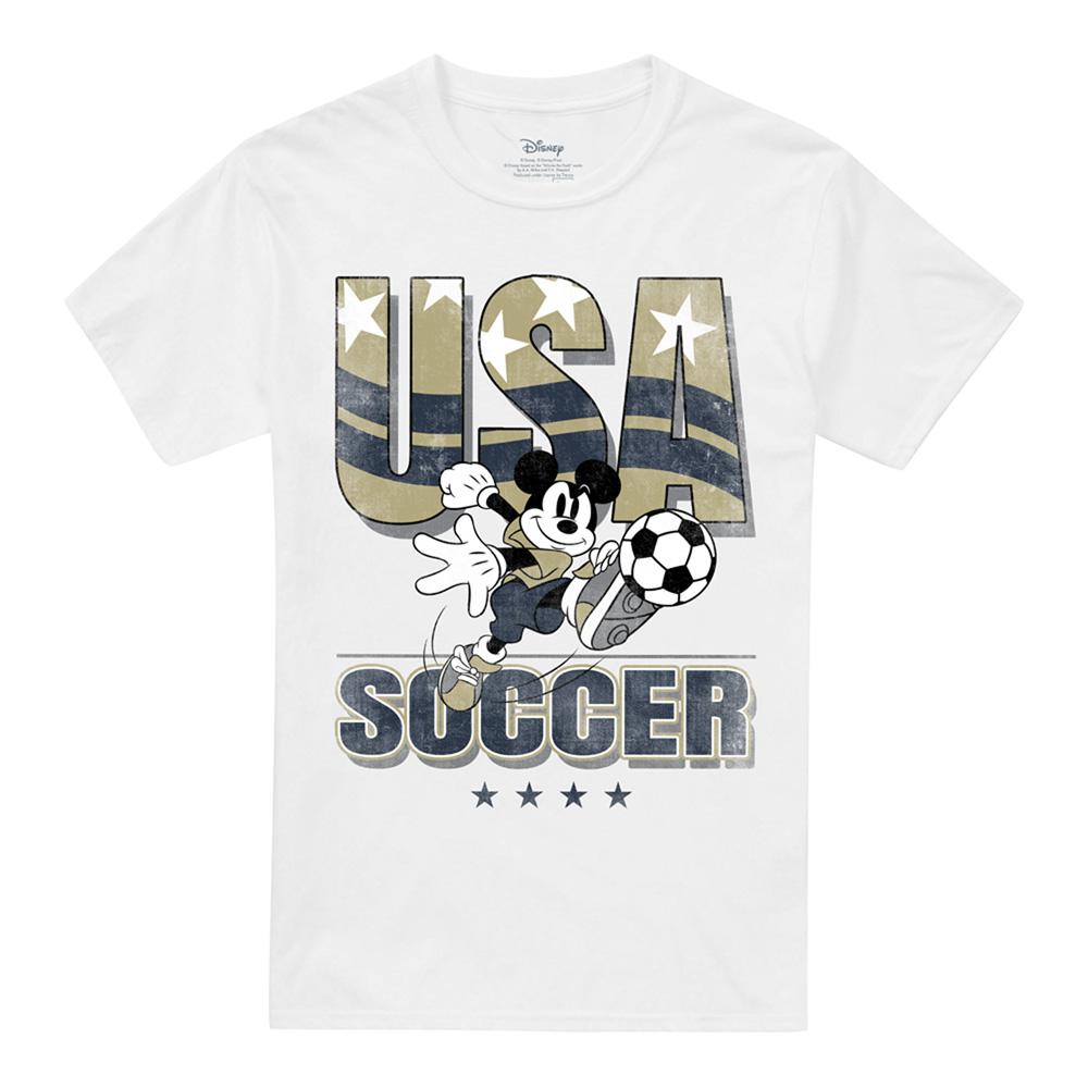 Disney Unisex Adult USA Soccer Mickey Mouse T-Shirt