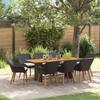 VidaXL 9-Piece Garden Dining Set In Black Synthetic Rattan 3261624