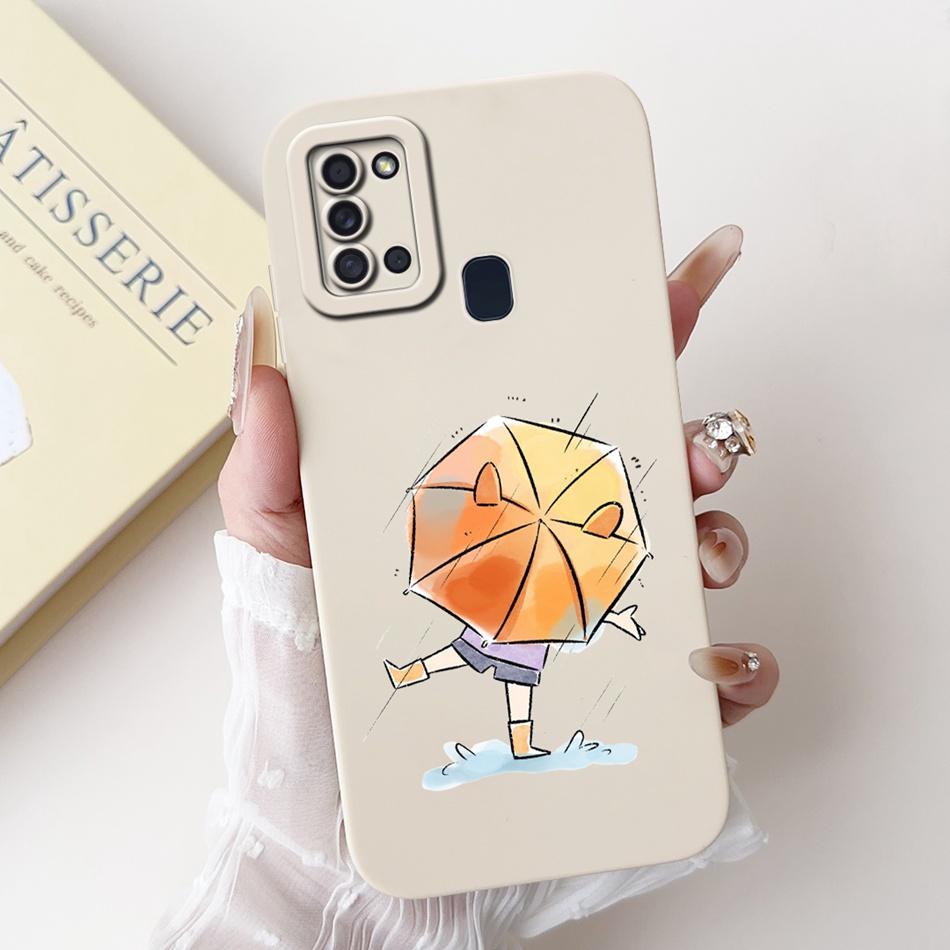 For Samsung Galaxy A21s Case Samsung A21S A 21S SM-A217F Elegant Printing Soft Silicone Camera Protective Shockproof Phone Cases