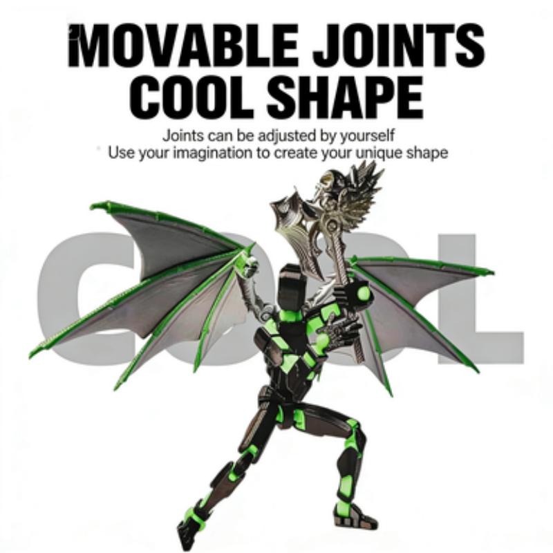 T13 Action Figure with Lots of Accessories 3D Printed Multi-Jointed Titan13 Figure Black Dummy 13 Desktop Decorative Toy