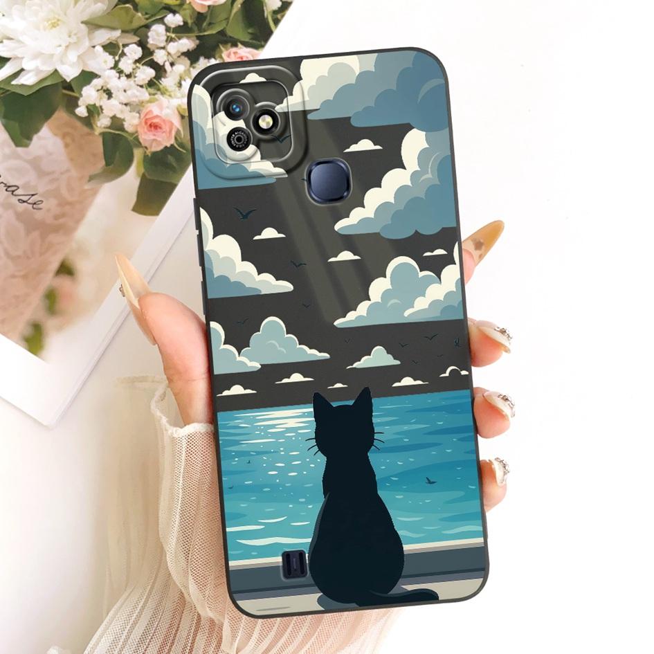 For Infinix Smart HD 2021 Case Cute Cartoon Cat Back Cover Candy Painted Soft Silicone Phone Shell For Infinix SmartHD 2021 Capa