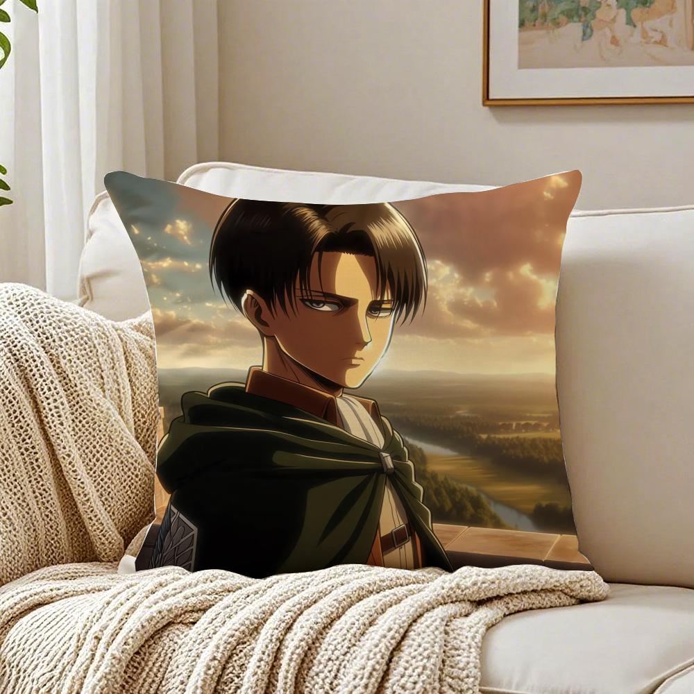 Dark Japanese Anime AAttack On Titan Cushion Cover Pillowcase Antidustmite living Room Sofa Decor Cushion Room