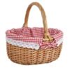 Geflochtener Aufbewahrungskorb Outdoor Picknick Geschenkkorb mit waschbarem Einsatz Für Eier, Obst oder Blumen Leicht zu tragen