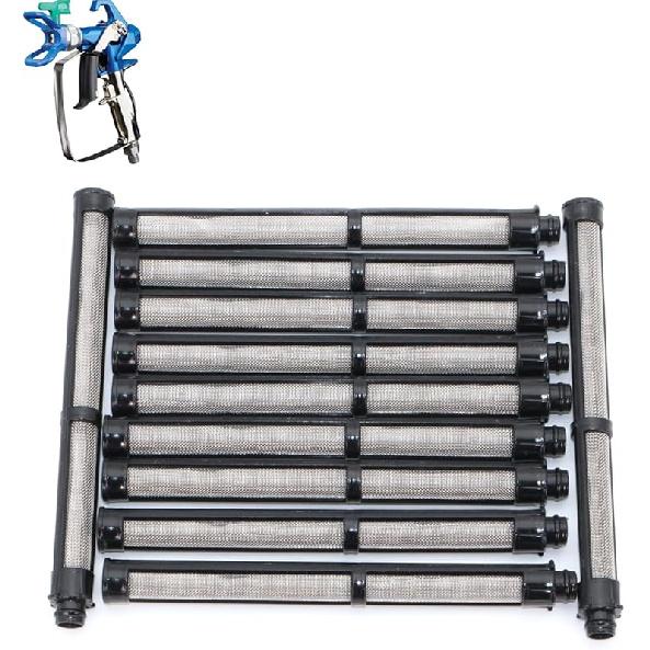 287033 Airless Spray Gun Filter 100 Mesh Blue (11-Pack), Compatible with Graco Contractor PC, II, FTx, Silver Plus & More – Durable Black