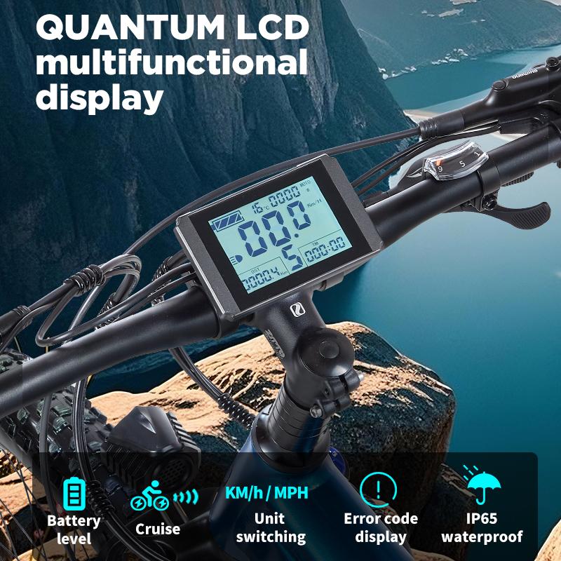 KIMDYMA K01 Rower Elektryczny 27.5 cala x 2.8 cala 1500W Górski Elektryczny Rower dla Dorosłych 48V 20Ah, 9 Biegów, Czujnik Momentu Obrotowego Pełne Zawieszenie E-Bike 140KM