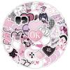100PCS Pink Cute Goth Style Cartoon Stickers Suitcase Scrapbooking Laptop Stationery Toy Kawaii Graffiti Sticker Decorative