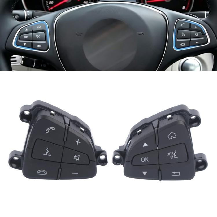 Steering Wheel Function Button Set for W205 2014-2017, Part Number A0999050300 A0999050200 Left Right ABS Button