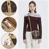 PVC Smartphone Crossbody Bag Small Shoulder Popular Chain Hand Strap Lightweight Cute 2way [LAORENTOU] Women's (Coffee Brown-A)