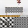 Papel de parede autoadesivo 45CM DIY parede de fundo em grade autoadesivo estilo retrô decoração de casa quarto sala de estar parede de fundo