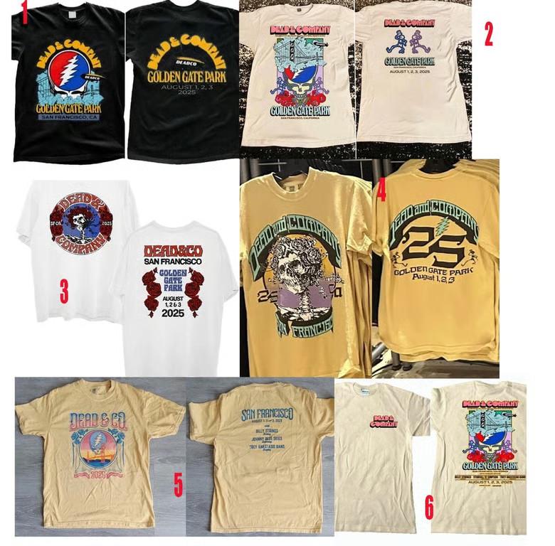 Dead and Company Golden Gate Park San Francisco August 1, 2, 3 2025 T shirt Unisex T-Shirt XXXL