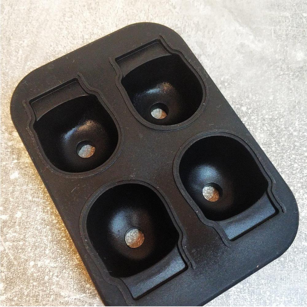Real Shot Silicone Black 3D Skull Head Ice Cream Cube Mold Machine Ice Making Ball Mold Maker Mould Tray Reusable Kitchen Tools