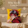 Manga G-GokurakugaiS Cushion Cover Double-Sided Printed Pillow Cover Hypoallergenic Dust-Mite Proof