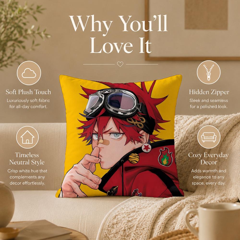 Manga G-GokurakugaiS Cushion Cover Double-Sided Printed Pillow Cover Hypoallergenic Dust-Mite Proof