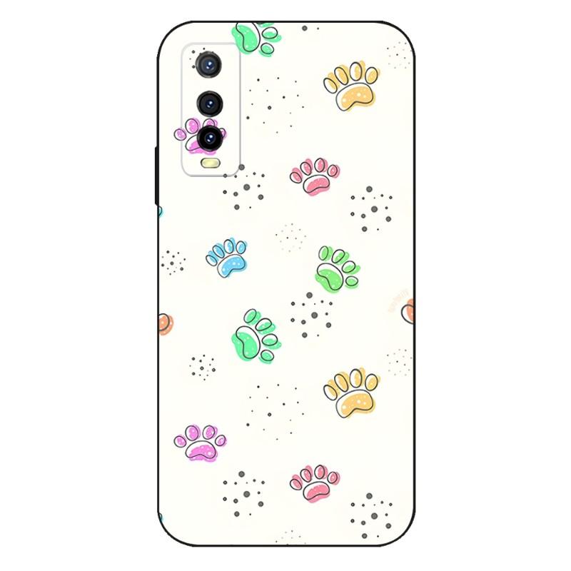 Animal Foot Pattern Phone Case For VIVO Y31 IQOO U5 U5x 9 V21e V23 Y31s Y73 X60 X70 X80 Y33s Y21 Y76 Y15s T1 Pro Plus Cover