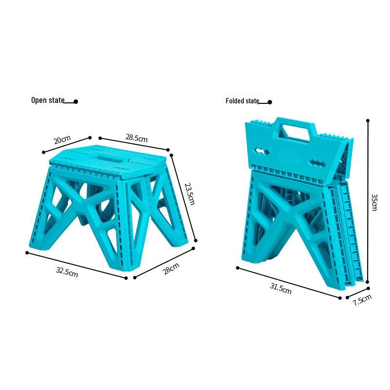 Portable Outdoor Folding Plastic Stool for Camping and Picnic