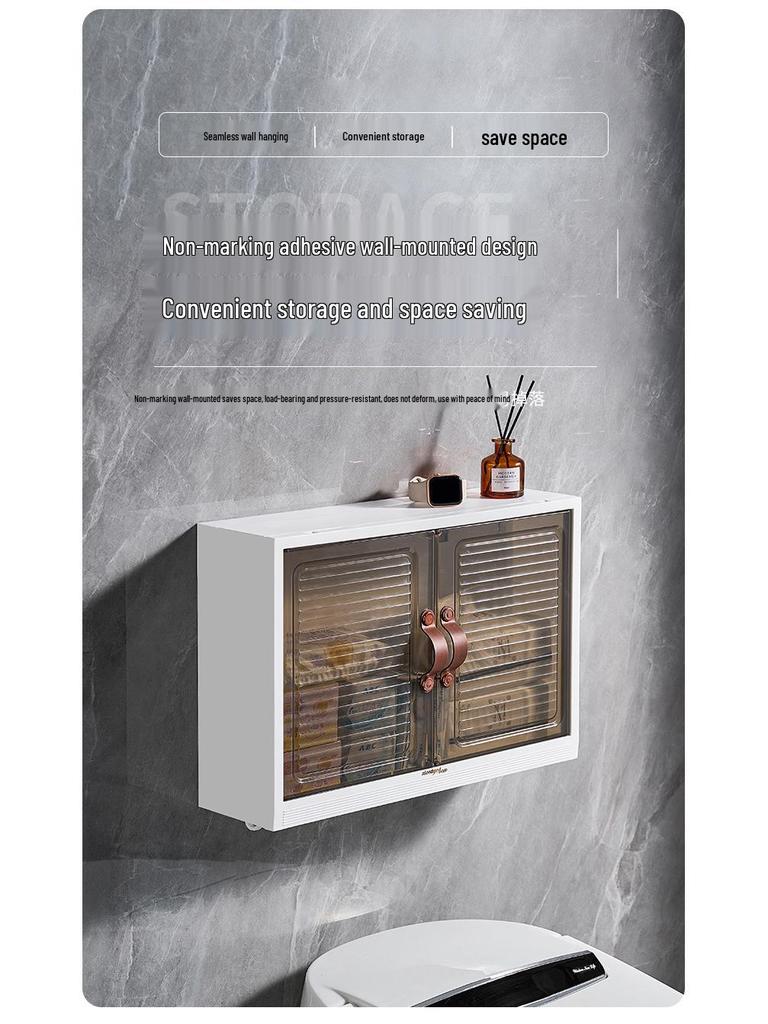 Wall-Mounted Bathroom Vanity Mirror Cabinet: Countertop & Divided Cosmetic Organizer