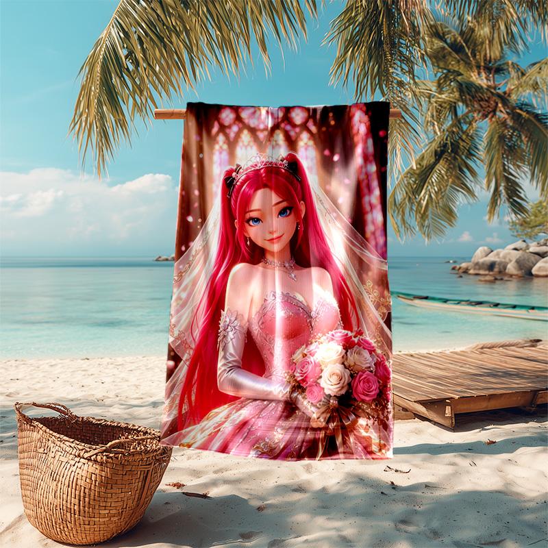 proof beach towel with Demon Hunter pattern - soft,absorbent,quick-drying,machine washable - perfect for swimming,camping,bathing