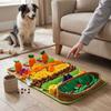 Schnüffelteppich für Hunde und Katzen, Interaktives Futterspielzeug zur langsamen Fütterung, Indoor-Beschäftigungsaktivität, Kartenboden Drei Karotten 78
