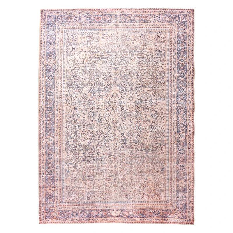 Light Luxury Vintage Living Room Carpet Coffee Tables Area Foot Mat Washable Kitchen Non-Slip Doormat Decoration Rug for Bedroom