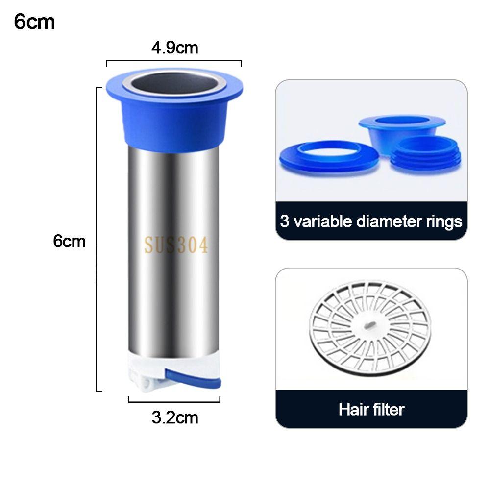 Stainless Steel Shower Floor Drain Deep Water Sealed Drain Filter Plug  Bathroom Supplies